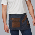 DELANTAL CORTO VAQUERO Y PIEL 30X42 CM - Gary's