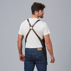 DELANTAL PETO VAQUERO Y PIEL 73X68 CM - Gary's