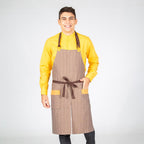 DELANTAL CON PETO CHOCOLATE TIRANTE 2 COLORES 82X72 CM - Gary's