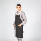 DELANTAL CON PETO NEGRO COMBI ESPIGA 82X72 CM - Gary's