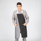 DELANTAL CON PETO NEGRO COMBI ESPIGA 82X72 CM - Gary's