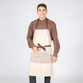 DELANTAL CON PETO BEIGE COMBI ESPIGA 82X72 CM - Gary's