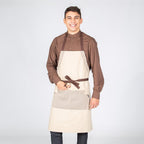 DELANTAL CON PETO BEIGE COMBI ESPIGA 82X72 CM - Gary's