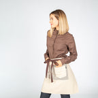 DELANTAL SIN PETO BEIGE COMBI ESPIGA 50X68 CM - Gary's