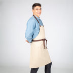 DELANTAL CON PETO BEIGE HEBILLA ENLAZADA 80X68 CM - Gary's