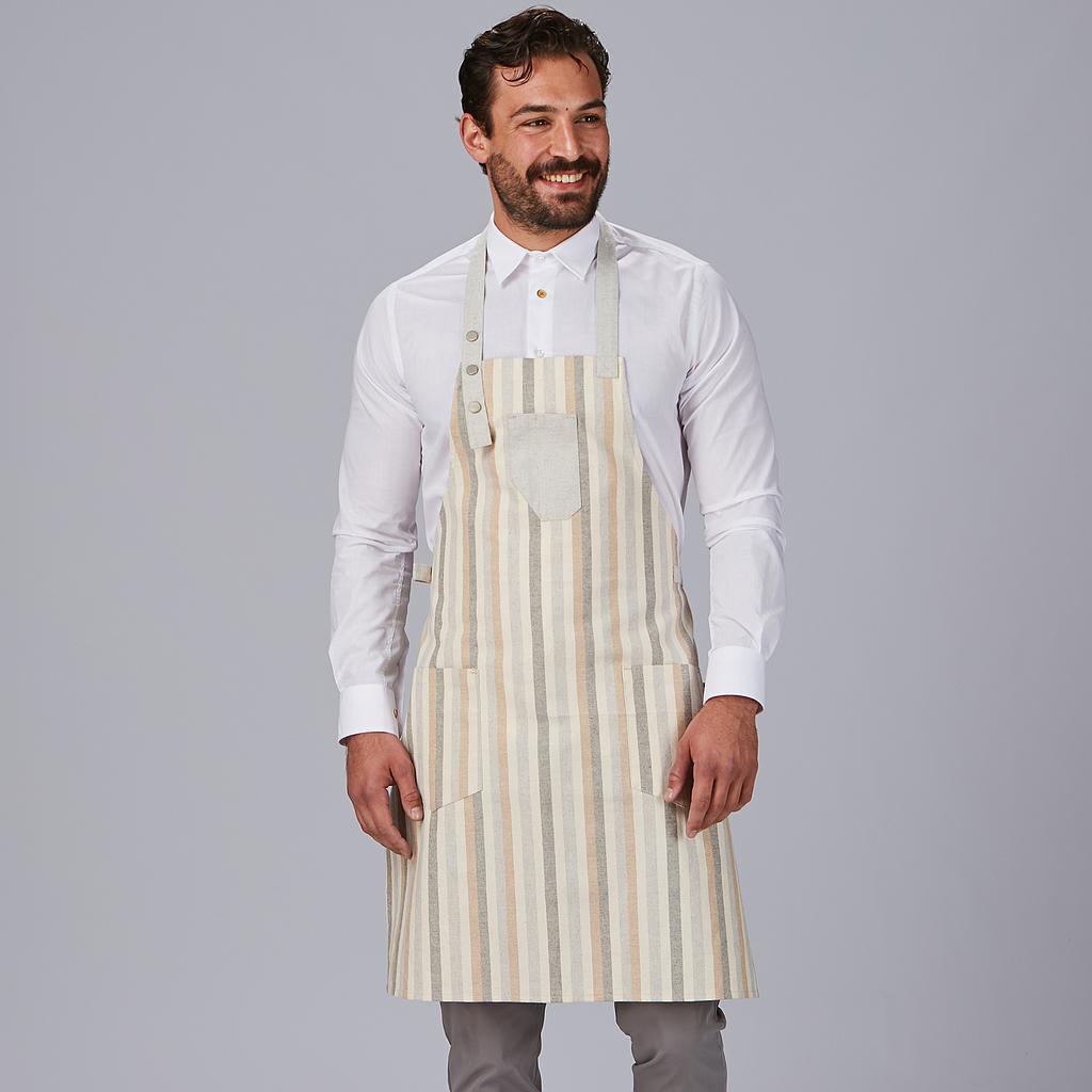 DELANTAL PETO RAYAS COMBINADO 88X74 CM - Gary's