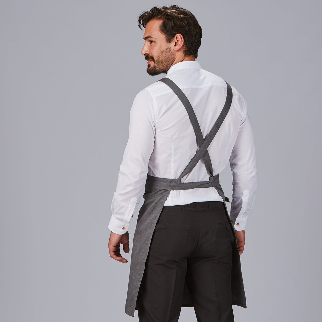 DELANTAL PETO BOLSILLO CARTERA SARGA RECICLADA 88X74 CM - Gary's