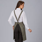 DELANTAL PETO BOLSILLO CARTERA SARGA RECICLADA 88X74 CM - Gary's