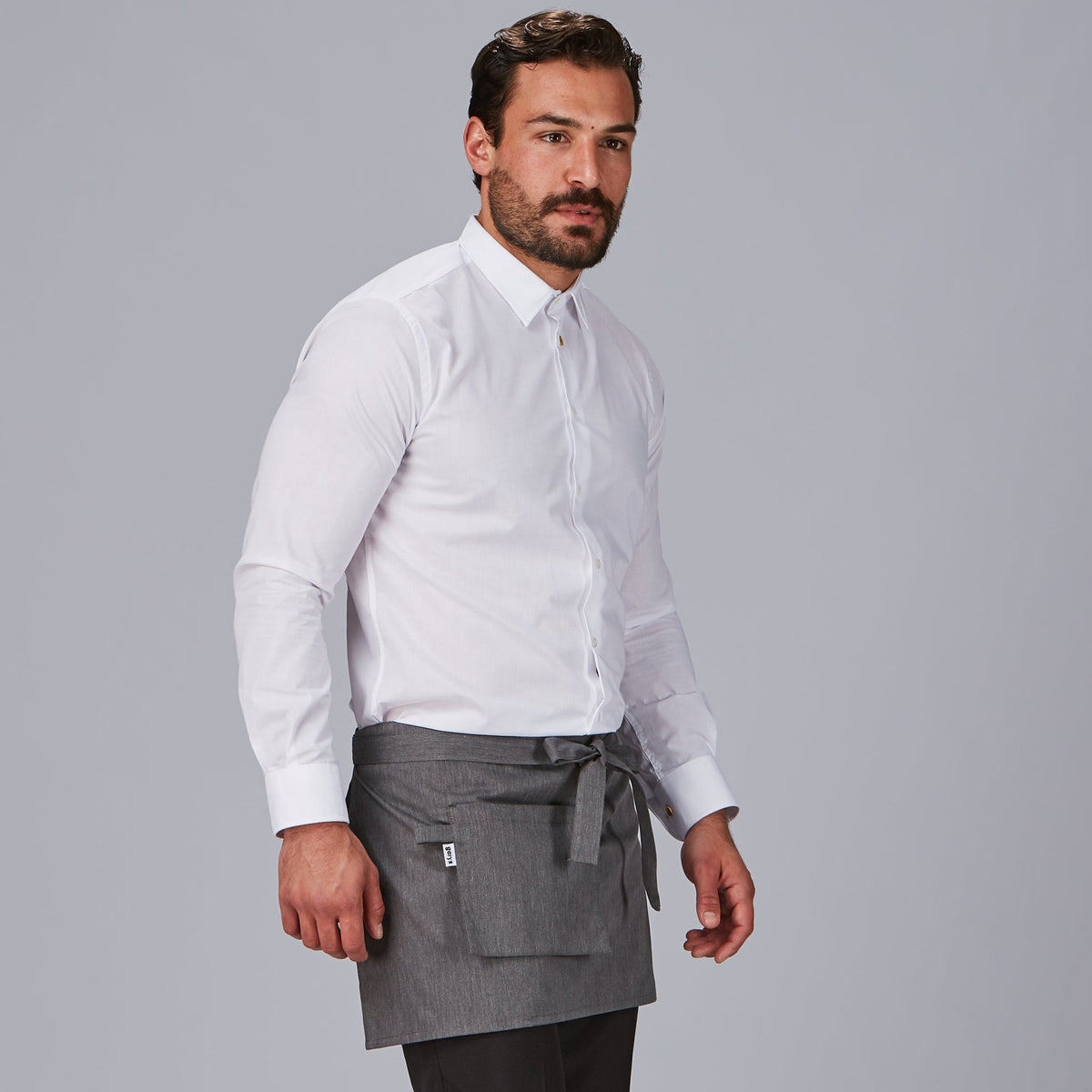 DELANTAL CORTO BOLSILLO CARTERA SARGA RECICLADA 35X67 CM - Gary's