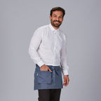 DELANTAL CORTO BOLSILLO CARTERA SARGA RECICLADA 35X67 CM - Gary's