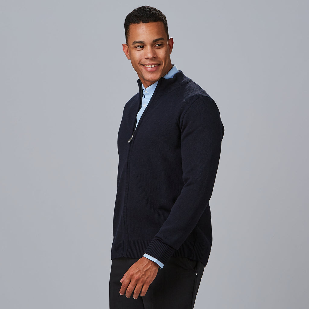 CARDIGAN HOMBRE PUNTO GRUESO CON CREMALLERA