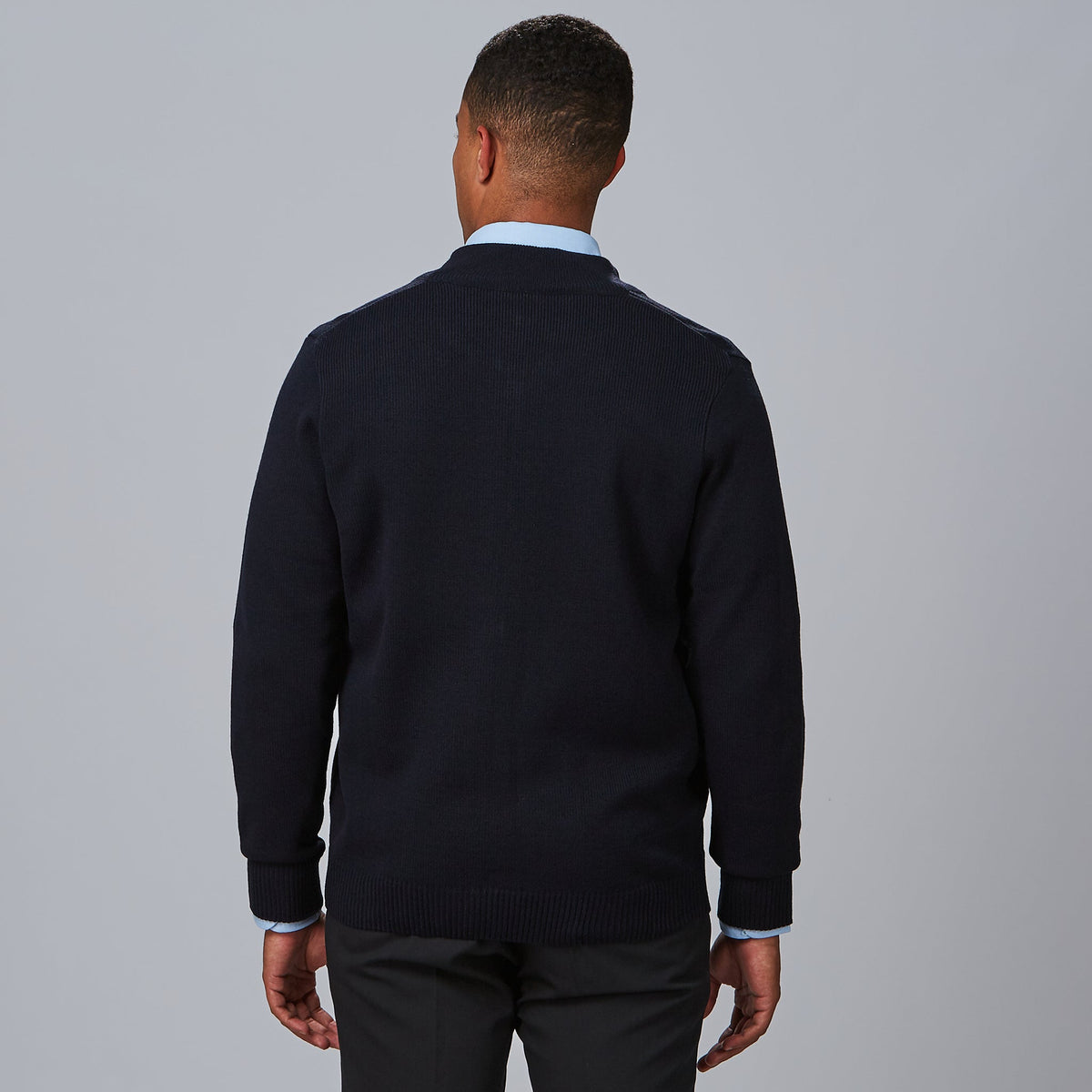 CARDIGAN HOMBRE PUNTO GRUESO CON CREMALLERA