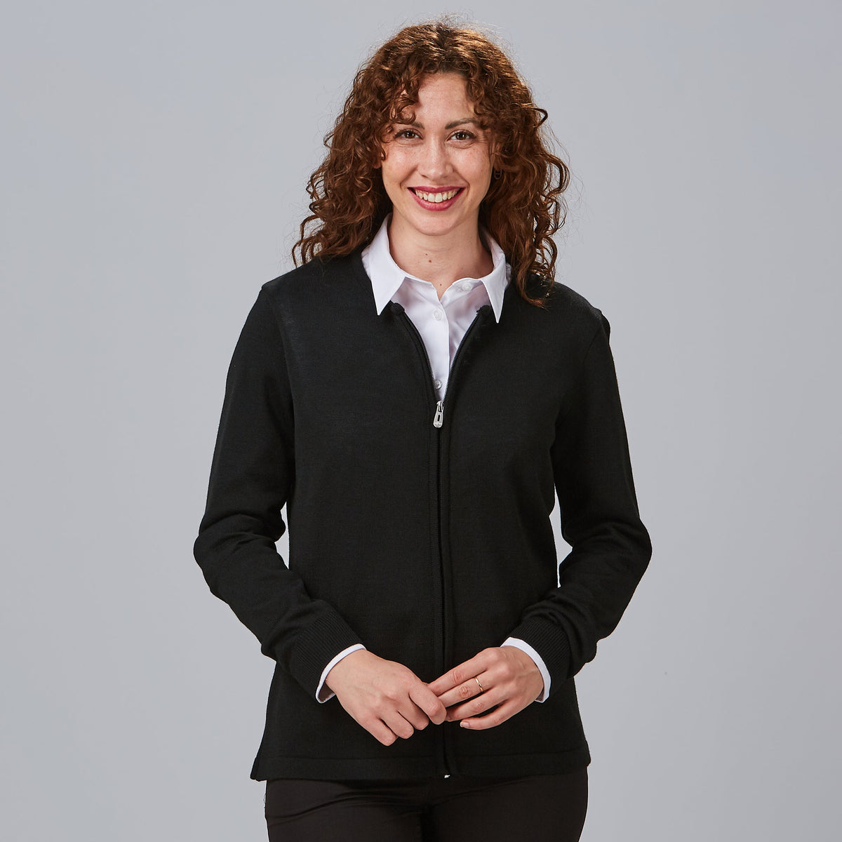 Cardigan Mujer Punto Grueso con Cremallera — Gary’s