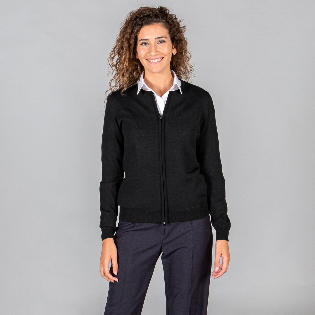 CARDIGAN MUJER PUNTO FINO CON CREMALLERA - Gary's