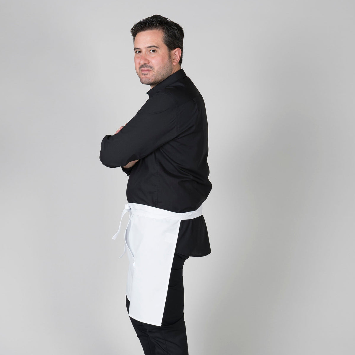 DELANTAL SIN PETO Y BOLSILLO BLANCO 50X75 CM - Gary's