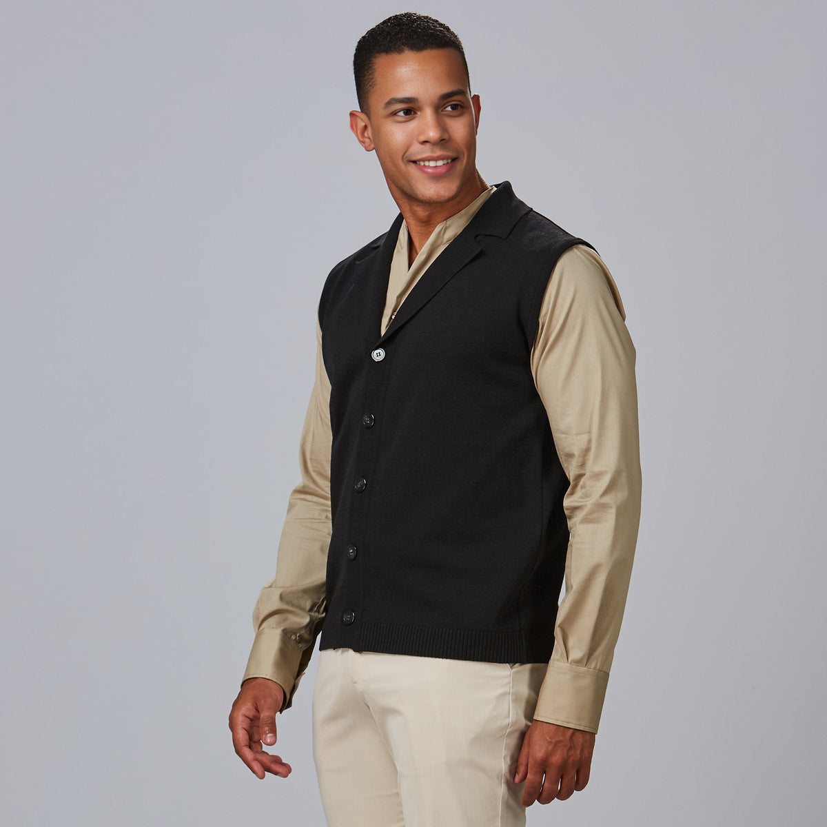 CHALECO CUELLO SOLAPA ABOTONADO HOMBRE - Gary's