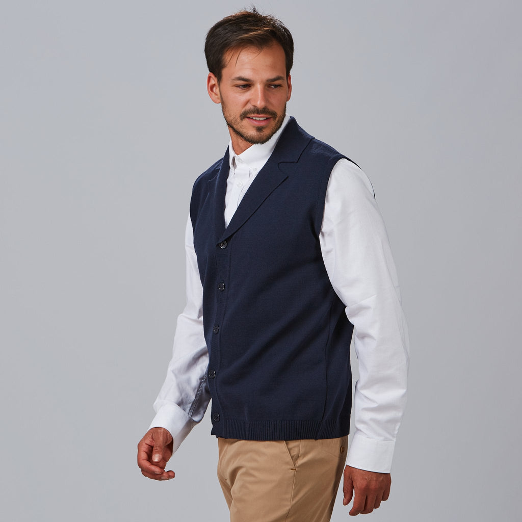 CHALECO CUELLO SOLAPA ABOTONADO HOMBRE - Gary's