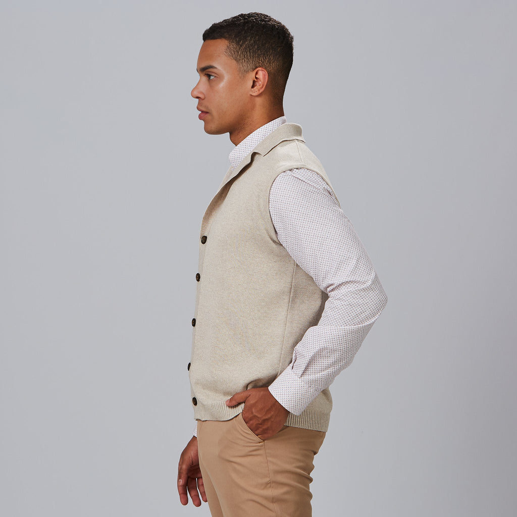 CHALECO CUELLO SOLAPA ABOTONADO HOMBRE - Gary's
