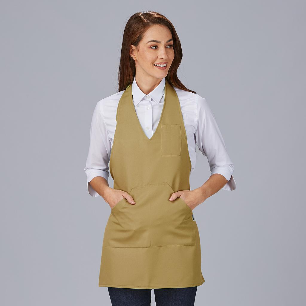 DELANTAL BISTRO ESCOTE PICO BOLSILLO CENTRO 80X65 CM - Gary's