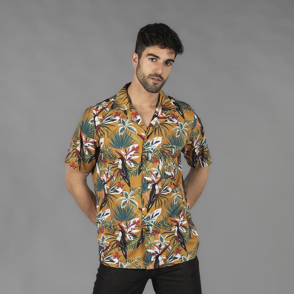 CAMISA HOMBRE CUELLO SOLAPA HAWAI - Gary's