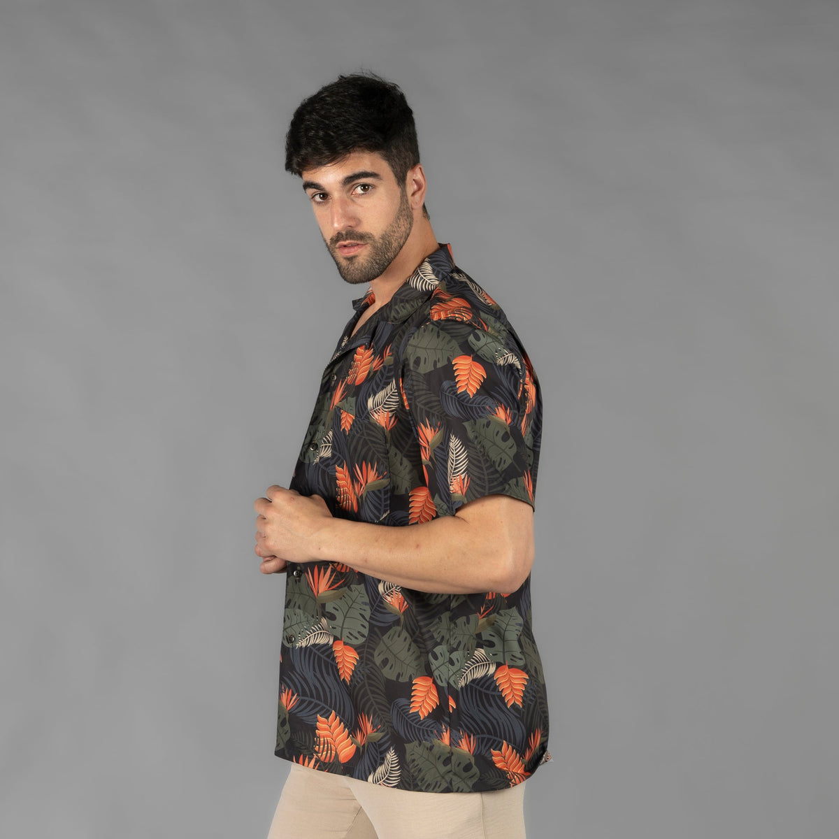 CAMISA HOMBRE CUELLO SOLAPA HAWAI - Gary's