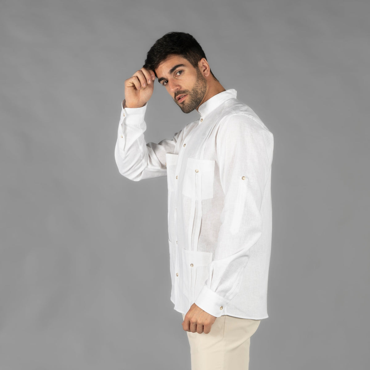 GUAYABERA HOMBRE CUELLO MAO BORNEO - Gary's