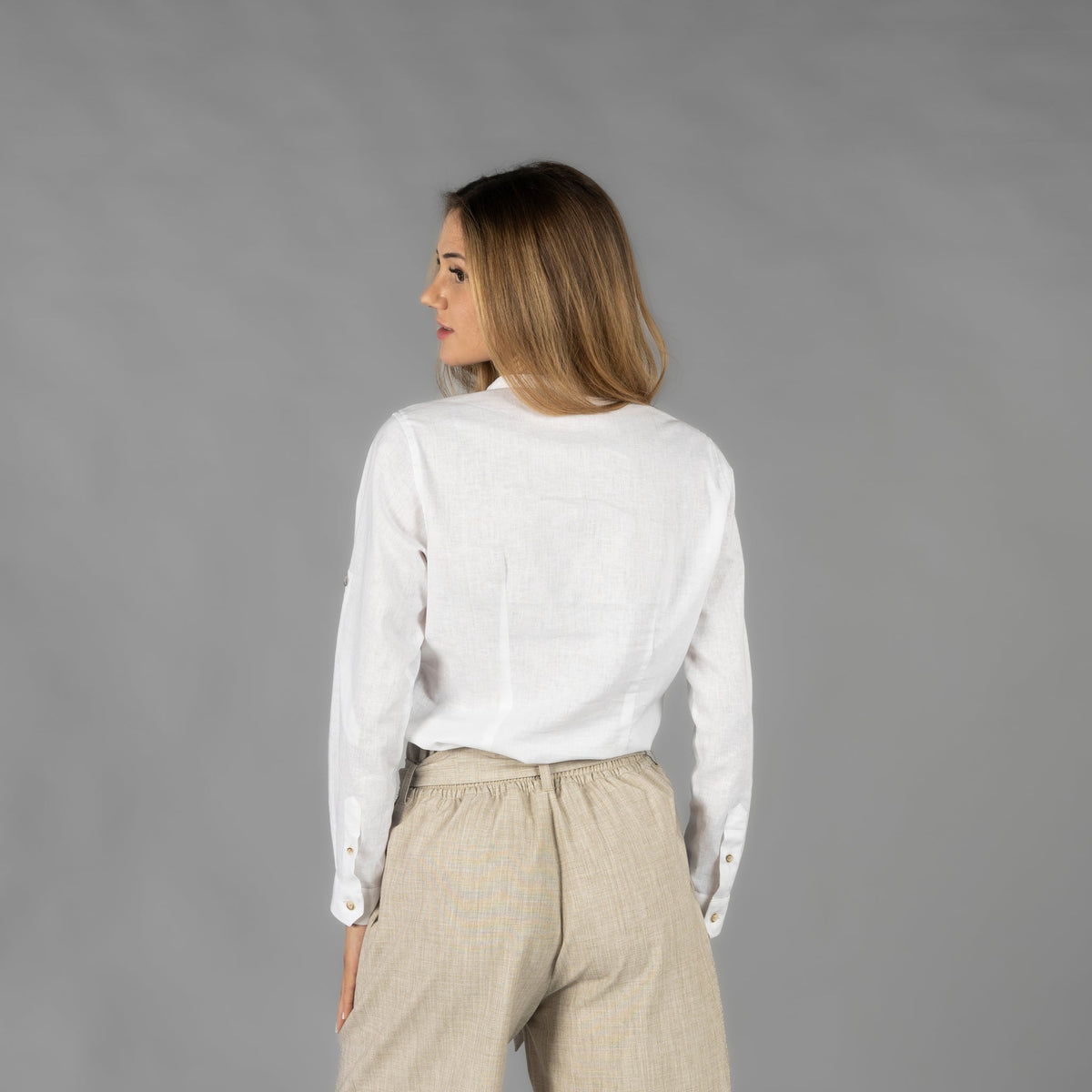 CAMISA MUJER LINO/COTTON CUELLO MAO KAULA - Gary's