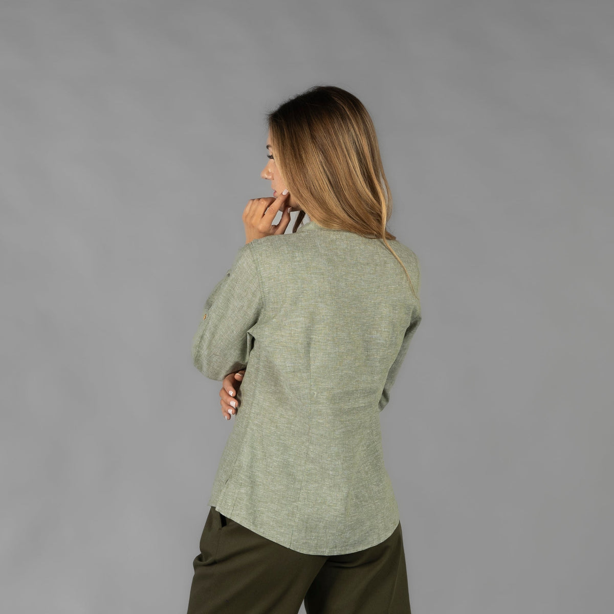 CAMISA MUJER LINO/COTTON CUELLO MAO KAULA - Gary's