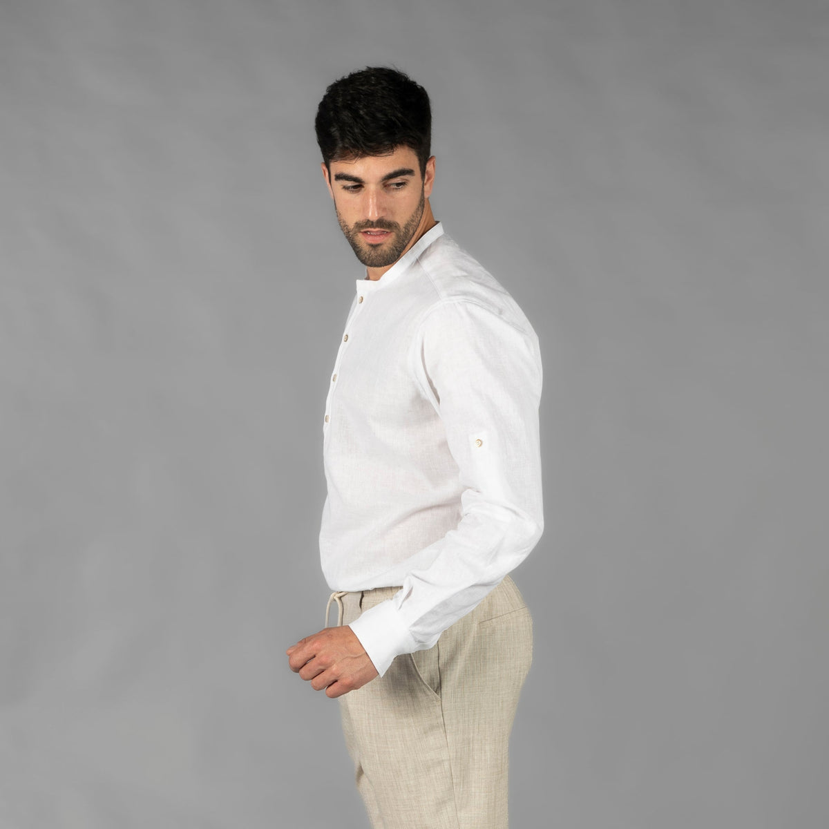 CAMISA HOMBRE LINO/COTTON CUELLO MAO TIWI - Gary's