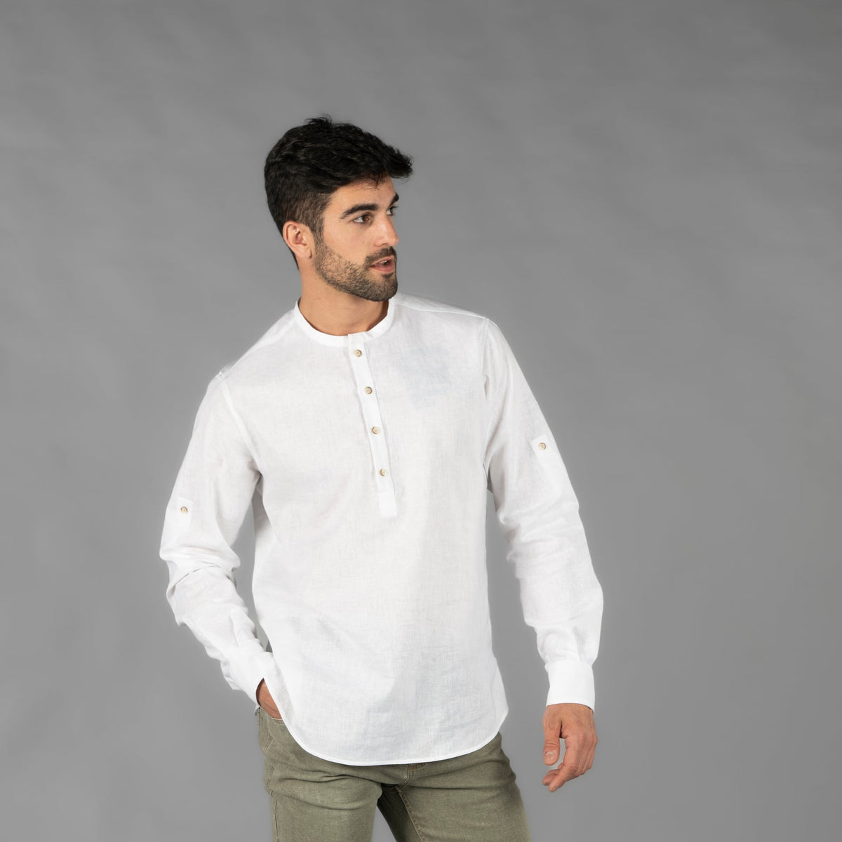CAMISA HOMBRE LINO/COTTON CUELLO MAO TIWI - Gary's