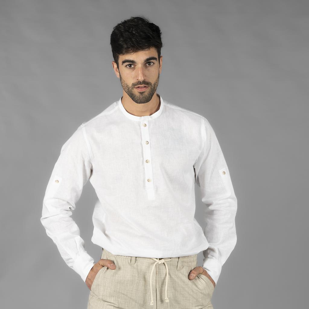 CAMISA HOMBRE LINO/COTTON CUELLO MAO TIWI - Gary's