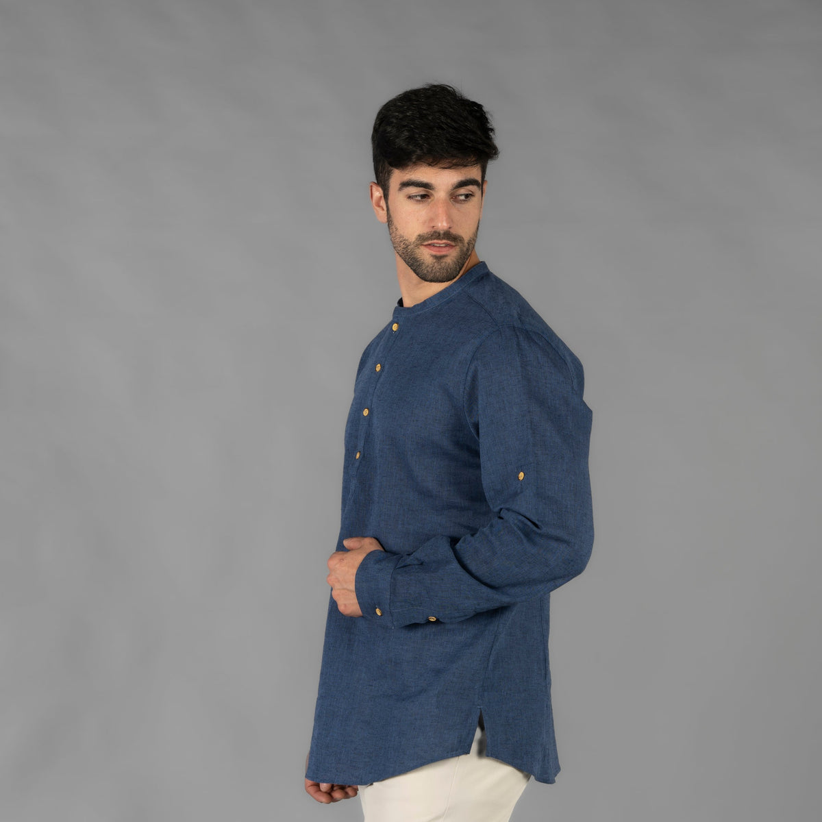 CAMISA HOMBRE LINO/COTTON CUELLO MAO TIWI - Gary's