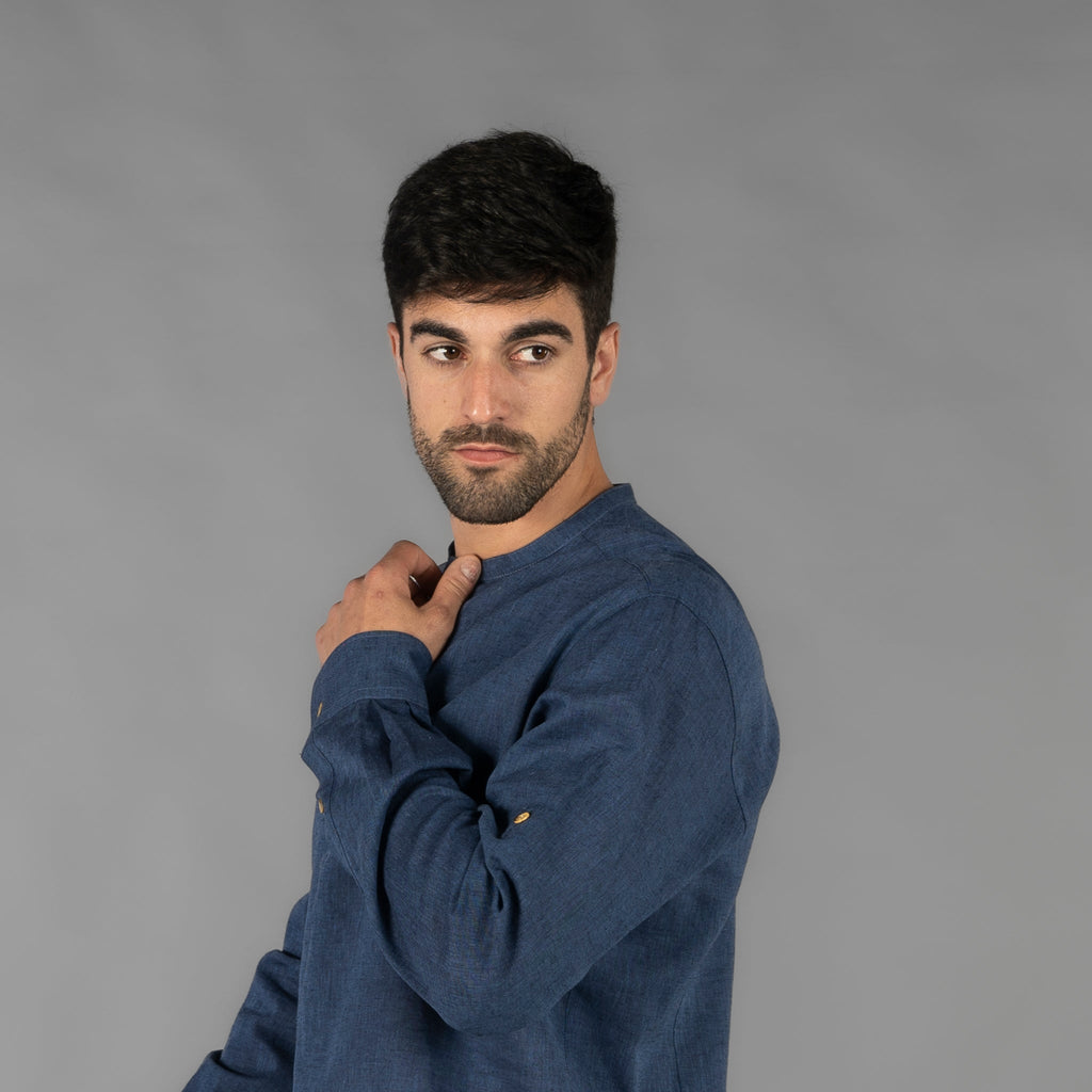 CAMISA HOMBRE LINO/COTTON CUELLO MAO TIWI - Gary's