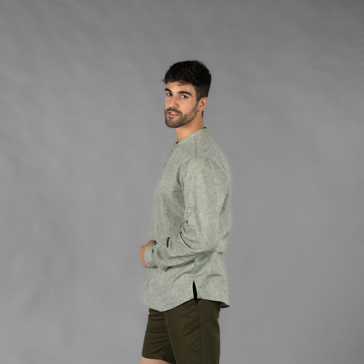 CAMISA HOMBRE LINO/COTTON CUELLO MAO TIWI - Gary's