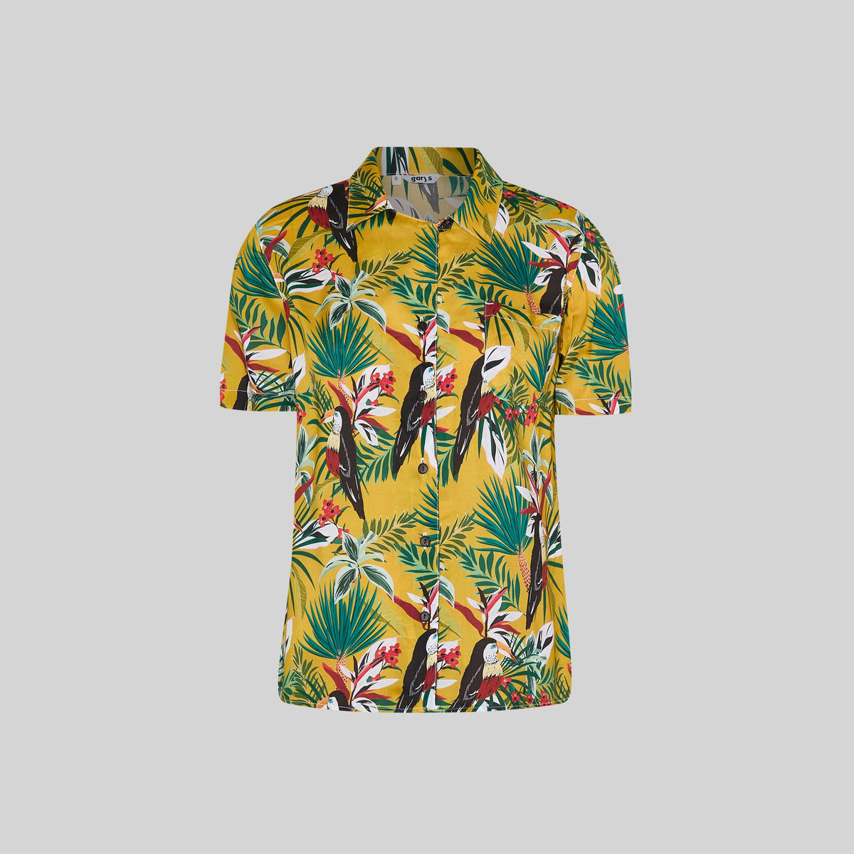 CAMISA MUJER CUELLO SOLAPA HAWAIANA - Gary's