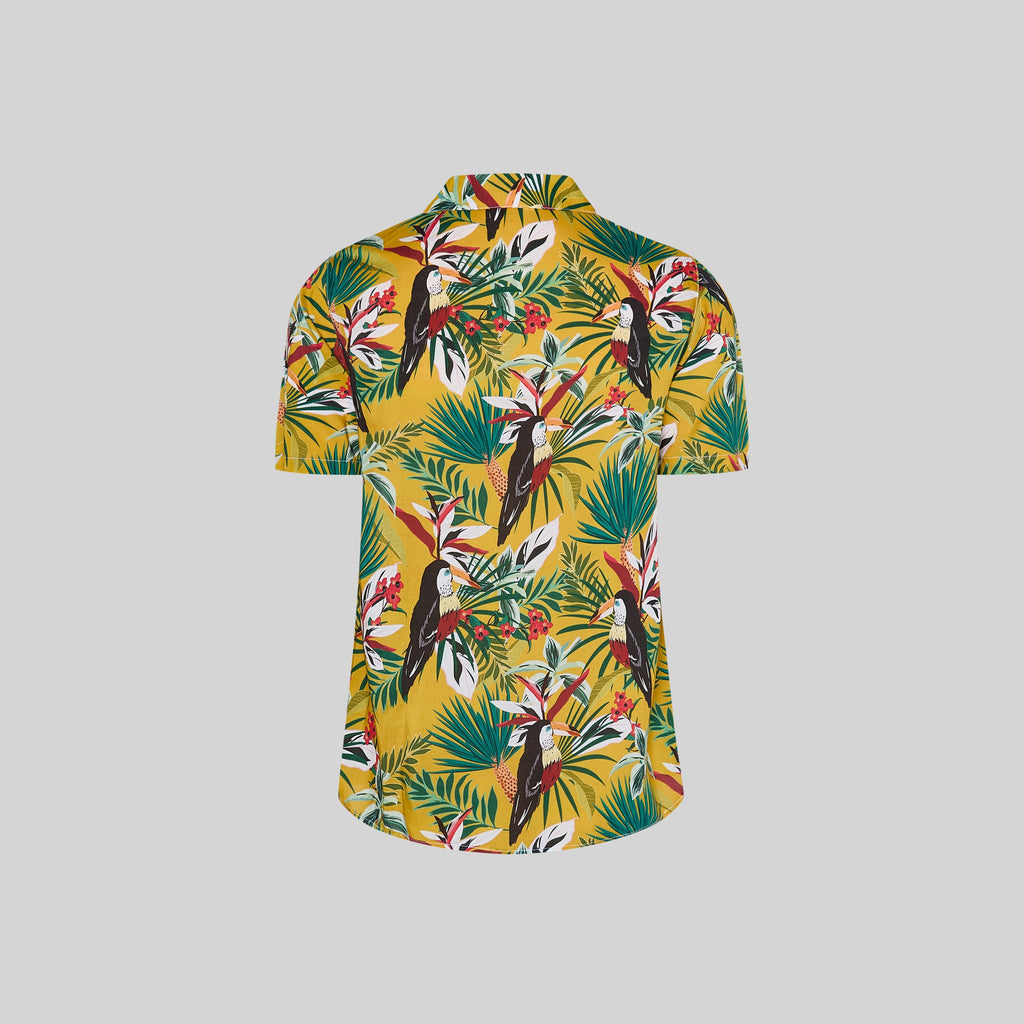 CAMISA MUJER CUELLO SOLAPA HAWAIANA - Gary's
