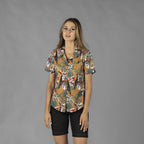 CAMISA MUJER CUELLO SOLAPA HAWAIANA - Gary's
