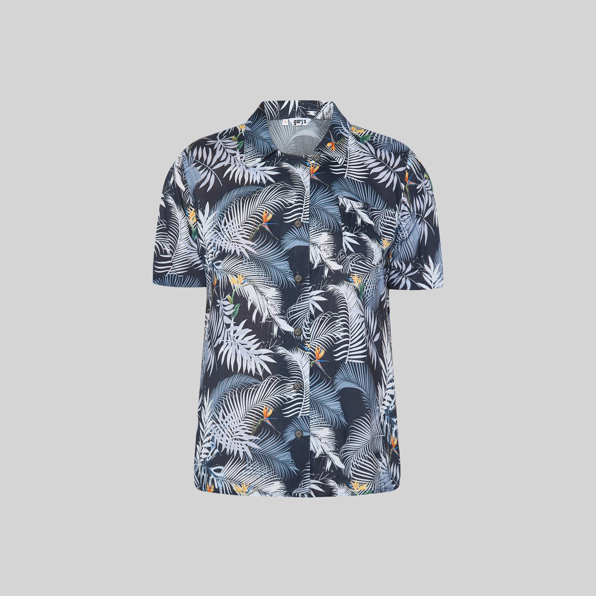 CAMISA MUJER CUELLO SOLAPA HAWAIANA - Gary's