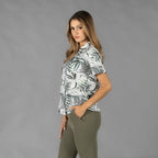 CAMISA MUJER CUELLO SOLAPA HAWAIANA - Gary's