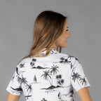 CAMISA MUJER CUELLO SOLAPA HAWAIANA - Gary's
