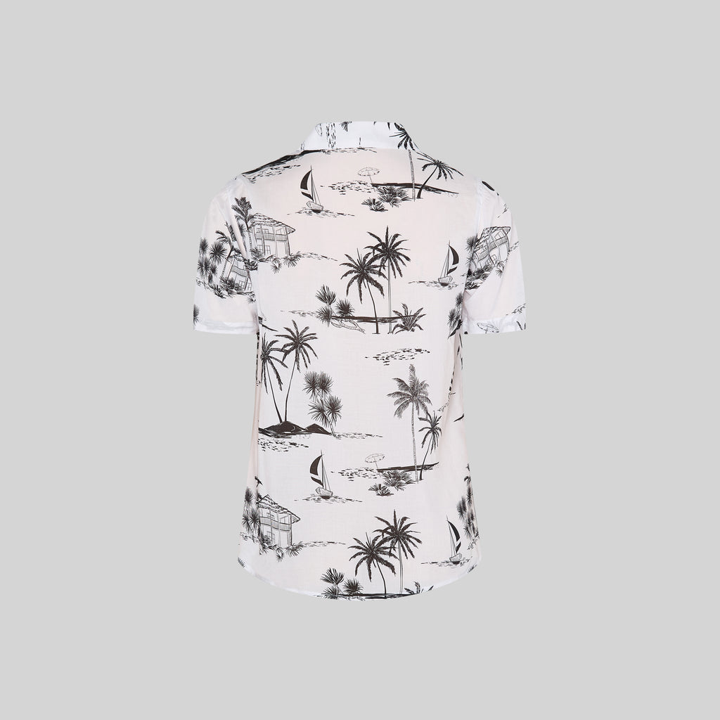 CAMISA MUJER CUELLO SOLAPA HAWAIANA - Gary's