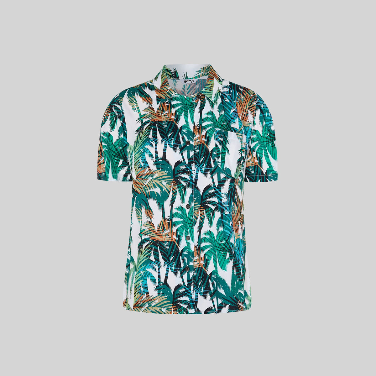 CAMISA MUJER CUELLO SOLAPA HAWAIANA - Gary's