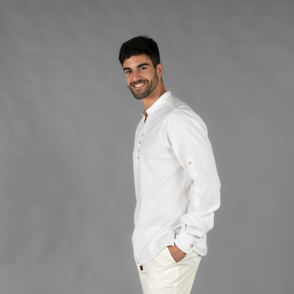CAMISA HOMBRE CHAMBRAY CUELLO MAO NIAS - Gary's