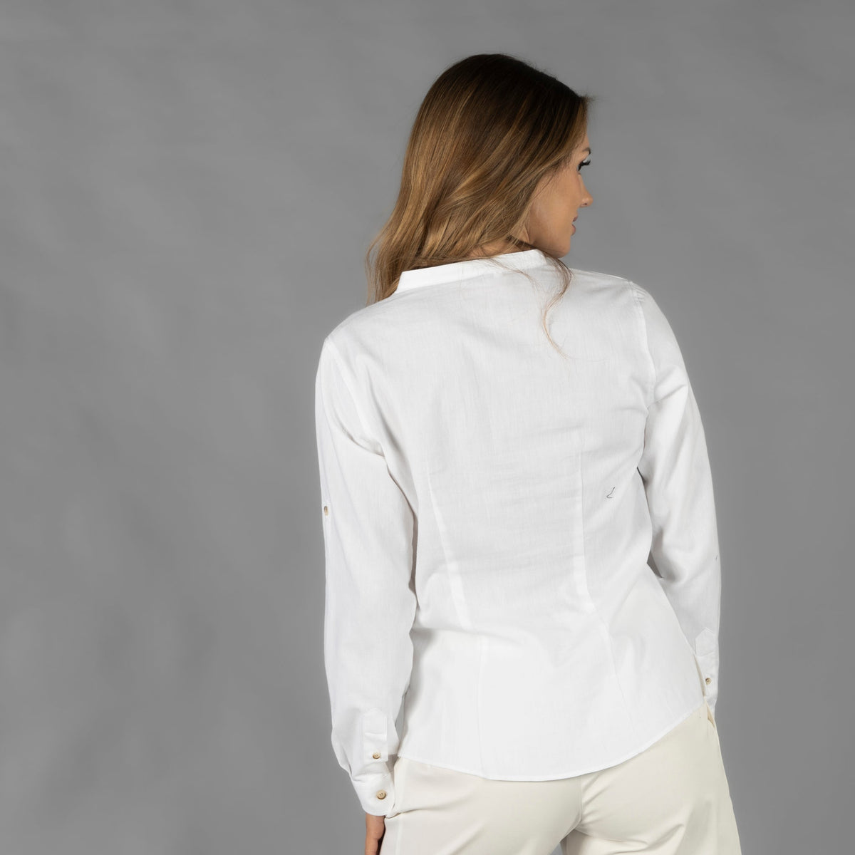 CAMISA MUJER CHAMBRAY CUELLO MAO LANAY - Gary's