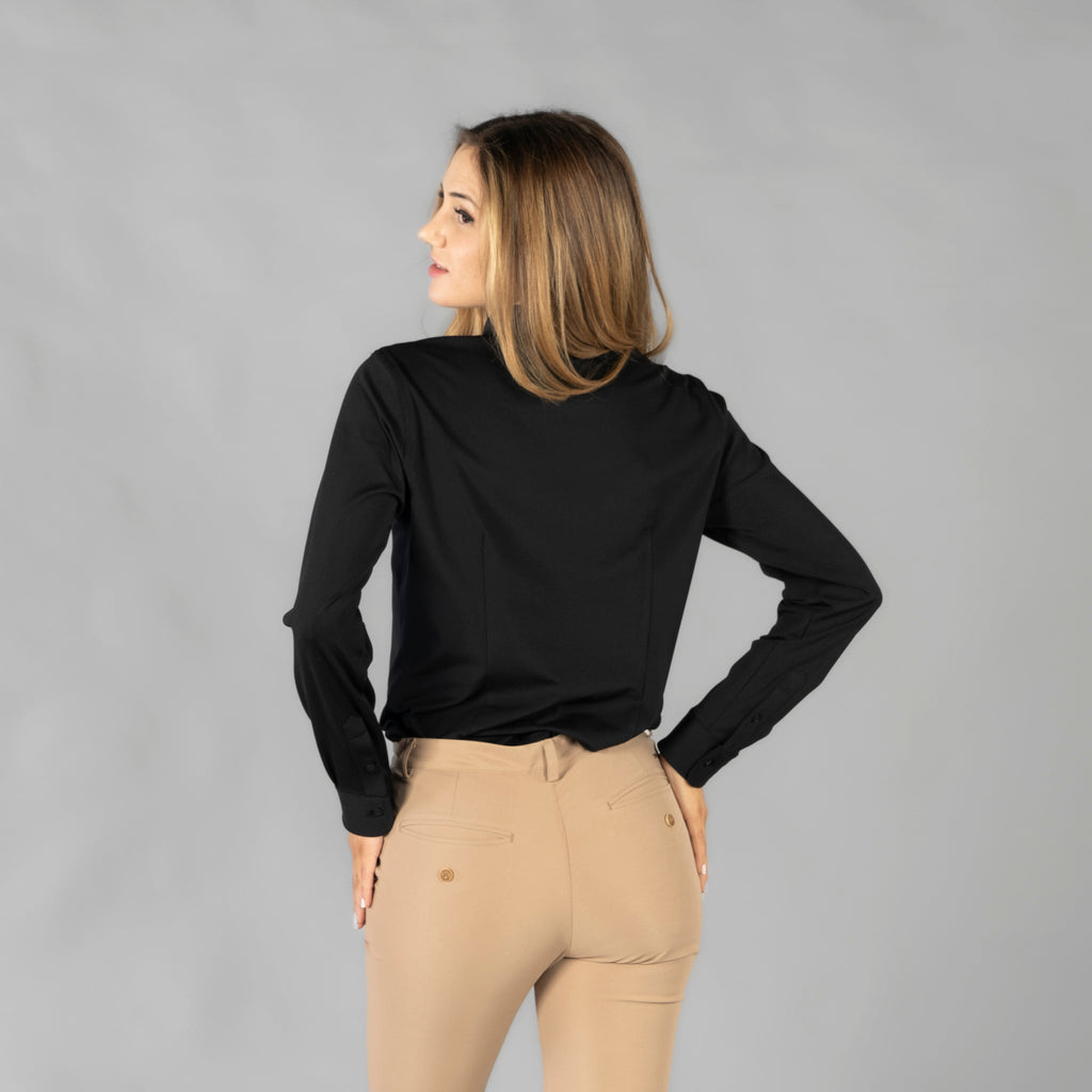 CAMISA MUJER INTERLOCK CUELLO CAMISERO CERDEÑA - Gary's
