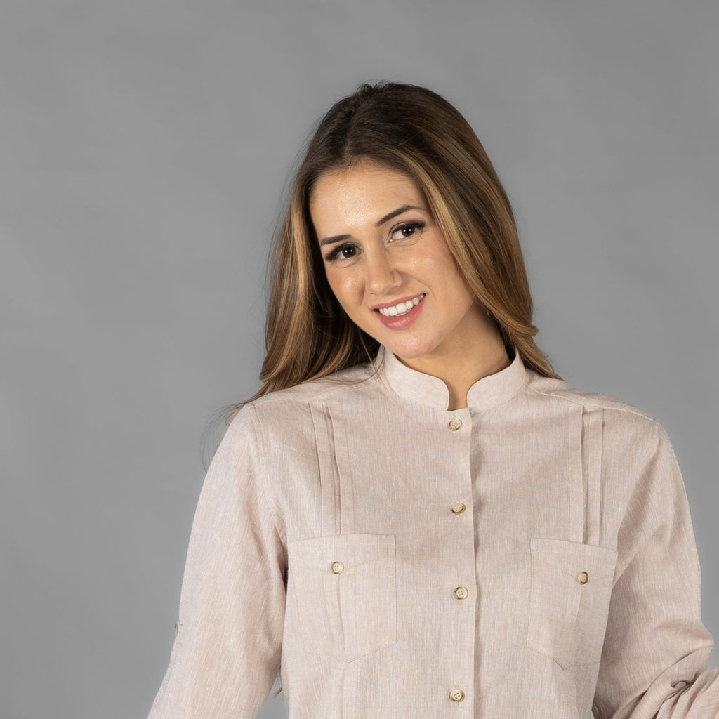 GUAYABERA MUJER CUELLO MAO ISABELA - Gary's