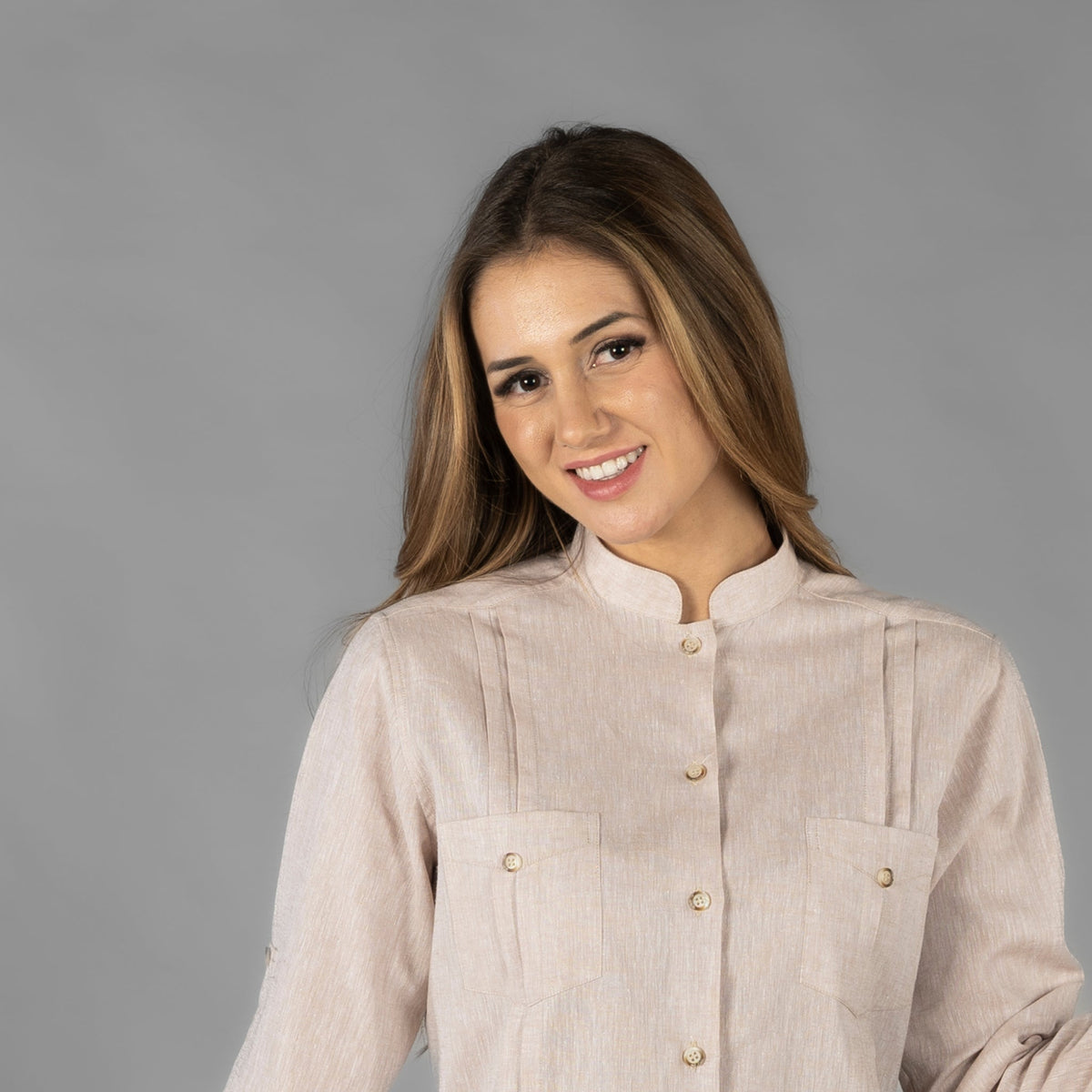 GUAYABERA MUJER CUELLO MAO ISABELA - Gary's