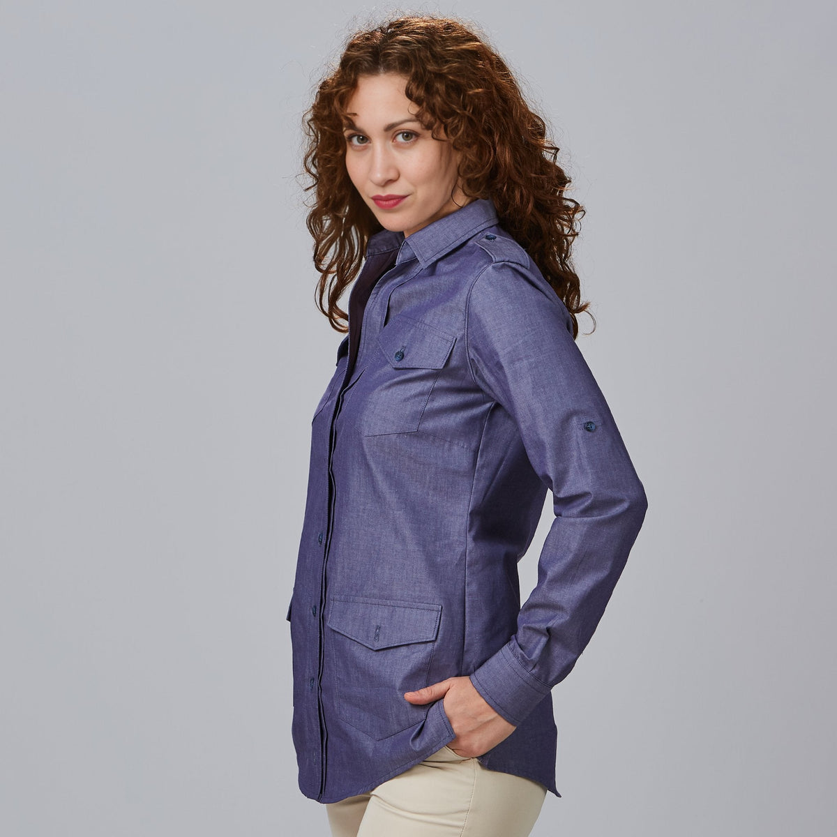 CAMISA MUJER MANGA ROLL UP DANIELA - Gary's