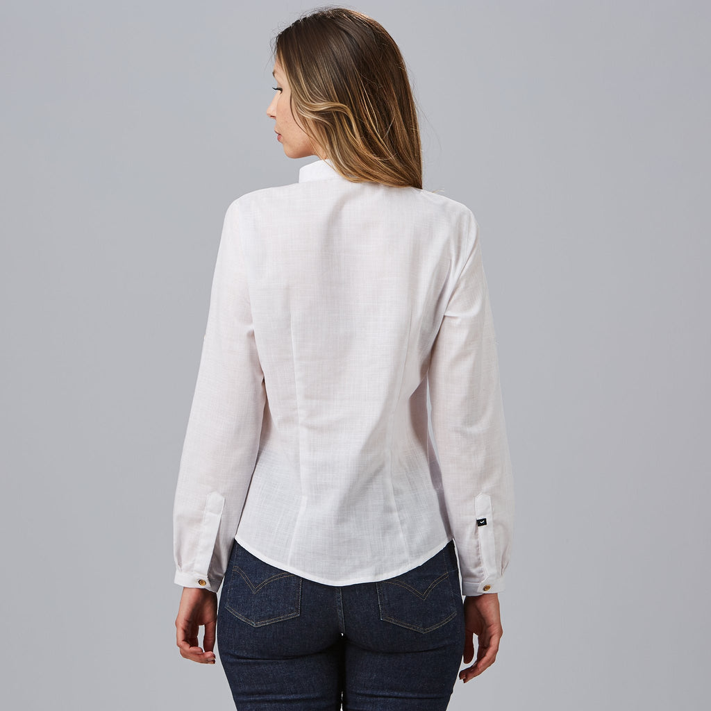CAMISA MUJER FALSO LINO FLORA - Gary's