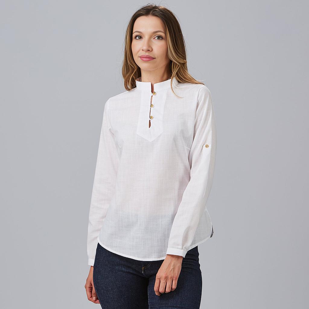 CAMISA MUJER FALSO LINO FLORA - Gary's